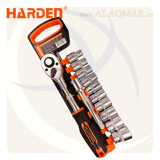 طقم لقم رباط مسدسة 1/2بوصة 12ق CrV علي كارت 510016 HARDEN