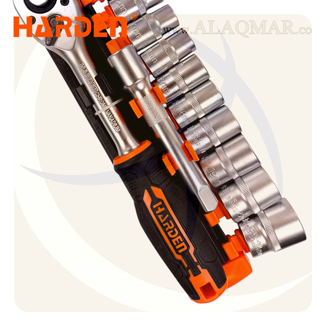 طقم لقم رباط مسدسة 1/2بوصة 12ق CrV علي كارت 510016 HARDEN