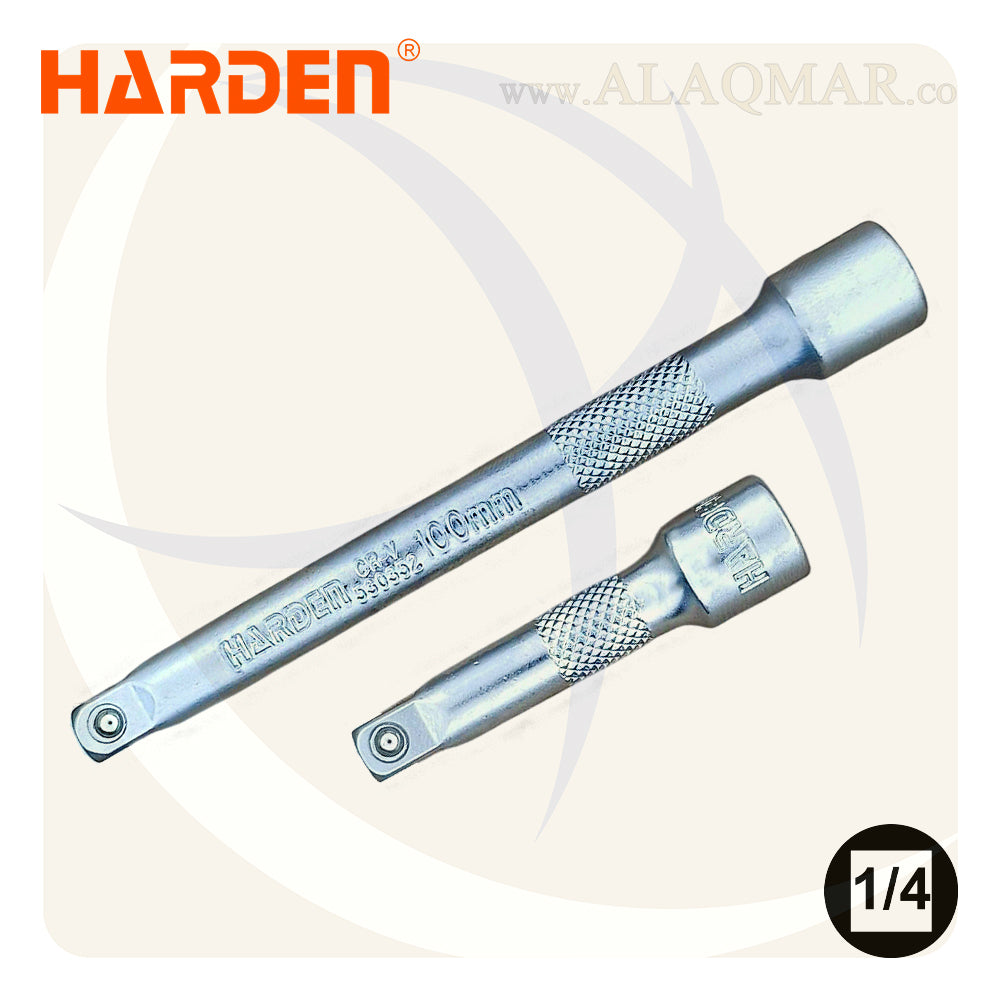 طقم لقم رباط مسدسة و لقم سن مفك علي مربع 1/4بوصة 46 قطعة شنطة بلاستيك CrV 510346 HARDEN