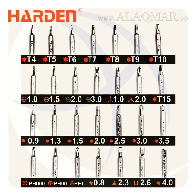 طقم مفك الكترونيات و سنون 31ق 550131 HARDEN
