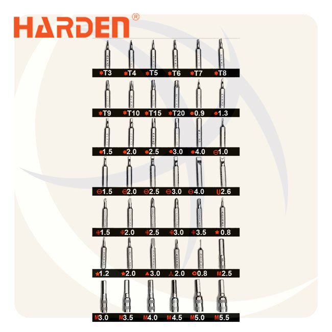 طقم مفك الكترونيات و سنون 46ق 550145 HARDEN
