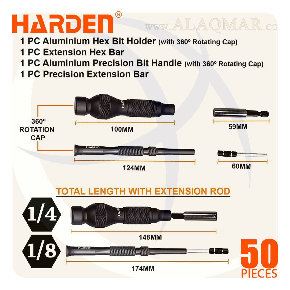 طقم مفك الكترونيات و سنون 50ق 550150 HARDEN