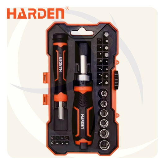 طقم مفك راتشة + الكترونيات و سنون 31ق 550931 HARDEN