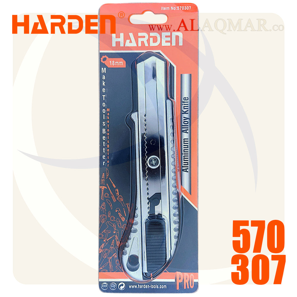 كتر 18ملي سحاب الومنيوم 75جرام (بدون شفرة) 570307 HARDEN