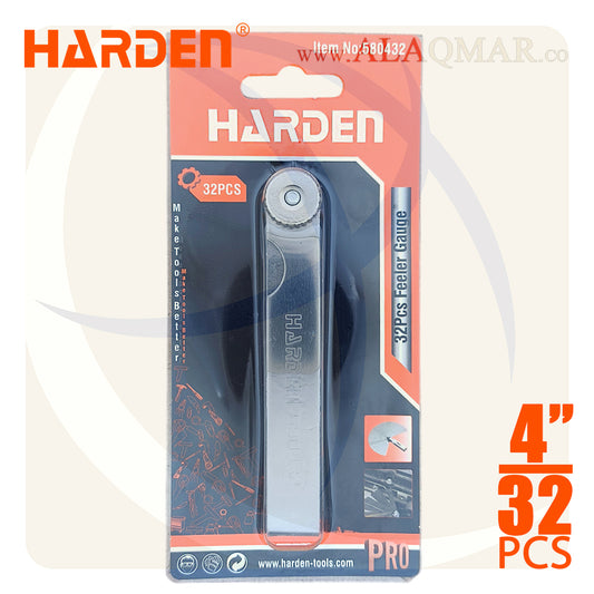 طقم فيلر 32ورق طول 4بوصة 100ملي 580432 HARDEN