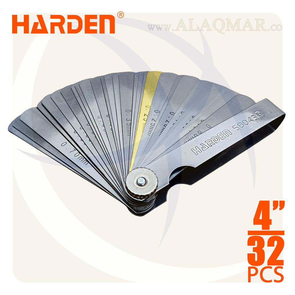 طقم فيلر 32ورق طول 4بوصة 100ملي 580432 HARDEN
