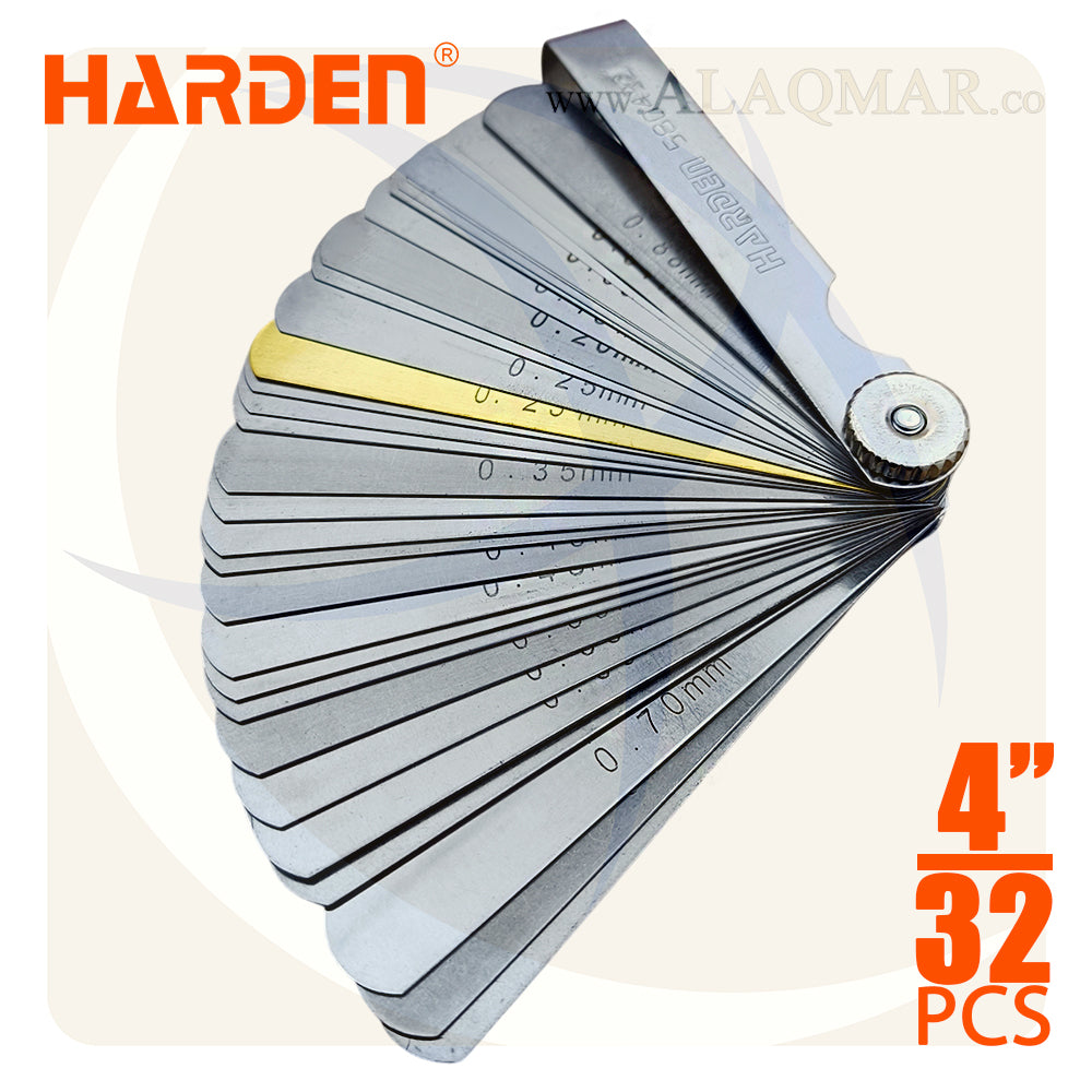 طقم فيلر 32ورق طول 4بوصة 100ملي 580432 HARDEN
