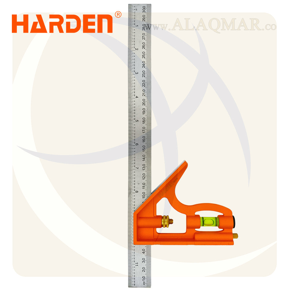 زاوية كومبنيشن متحركة 45-90 و ميزان 12بوصة 300ملي 580720 HARDEN