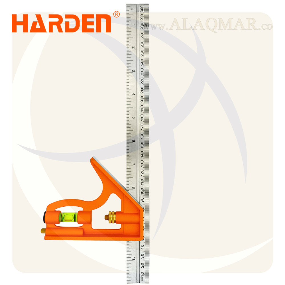 زاوية كومبنيشن متحركة 45-90 و ميزان 12بوصة 300ملي 580720 HARDEN