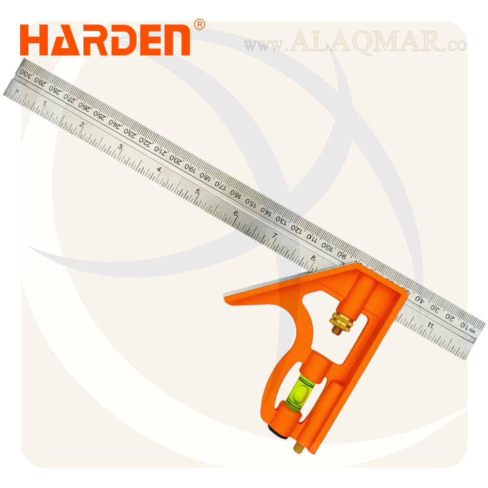 زاوية كومبنيشن متحركة 45-90 و ميزان 12بوصة 300ملي 580720 HARDEN