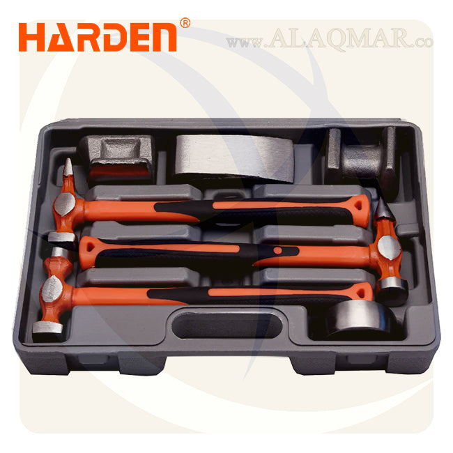 طقم شاكوش سمكري و سند سمكري 7ق 590527 HARDEN