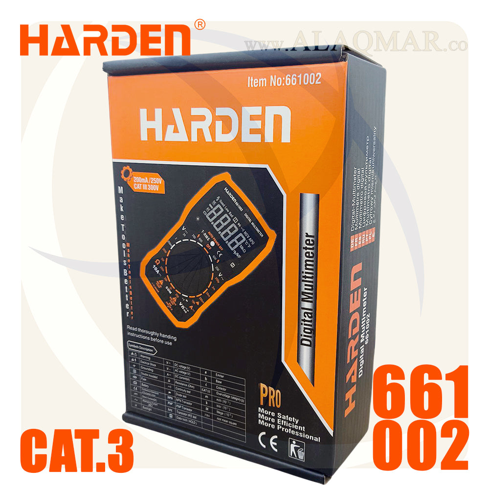 افوميتر ديجيتال 600V 10A 661002 HARDEN