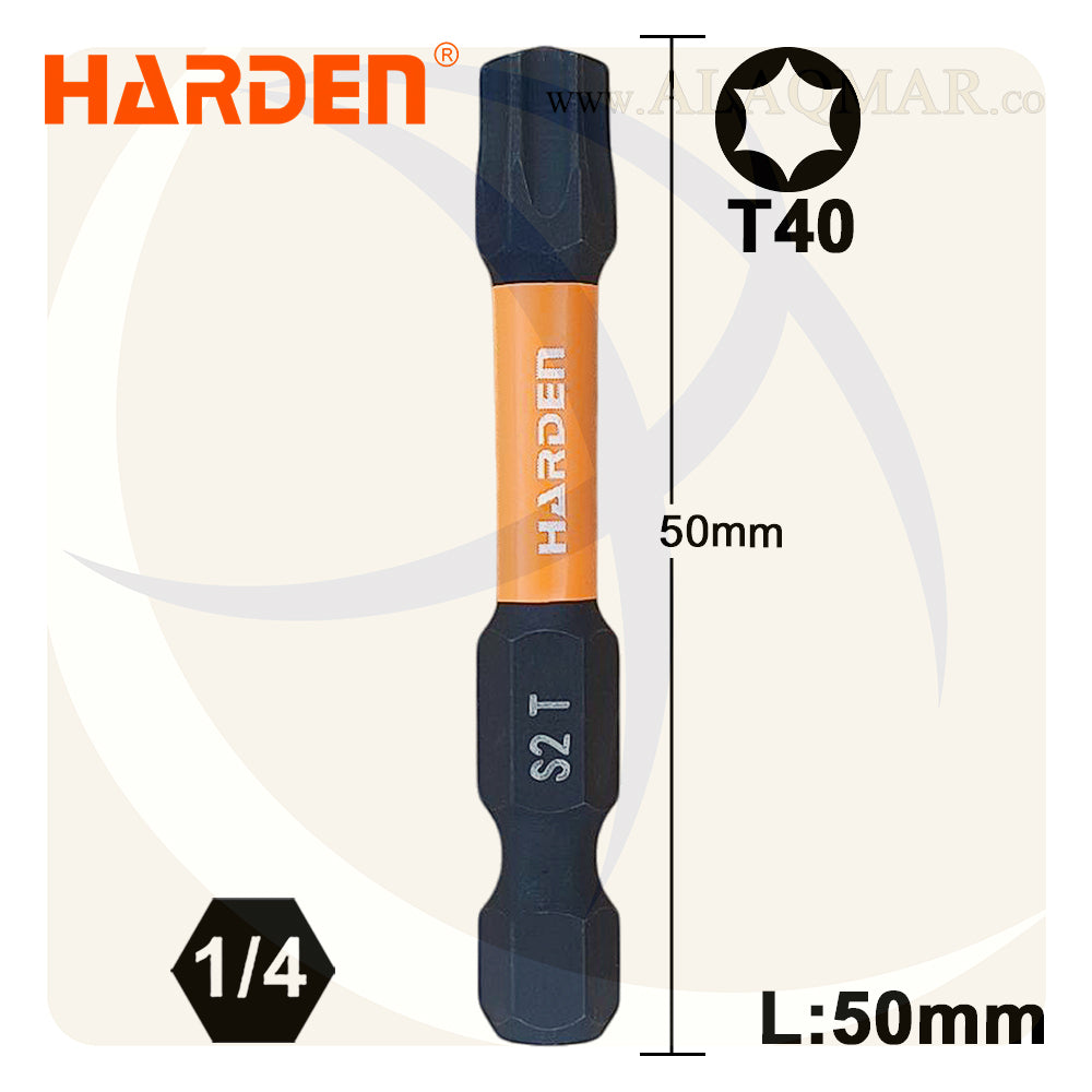 سن مفك توركس نجمة T40 طول 50ملي S2 550578 HARDEN