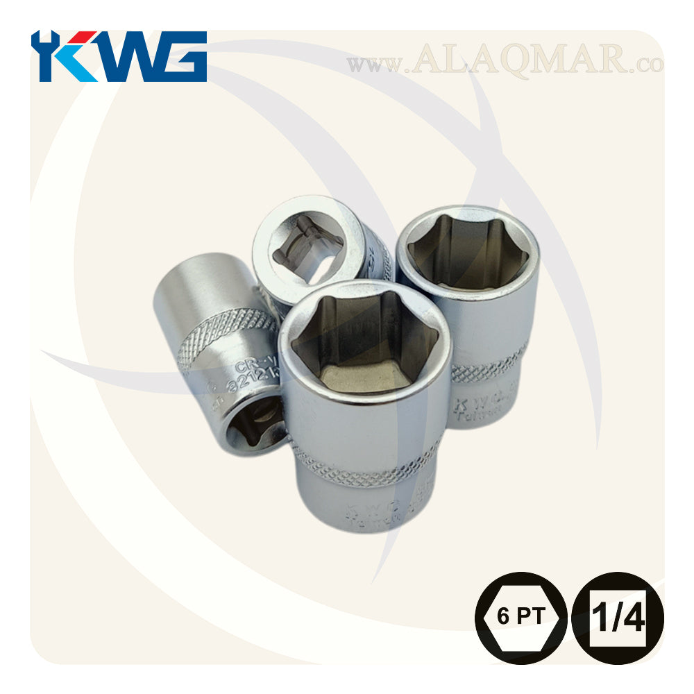 طقم لقم رباط مسدسة مربع 1/4بوصة 25ق شنطة صاج 32025 KWG