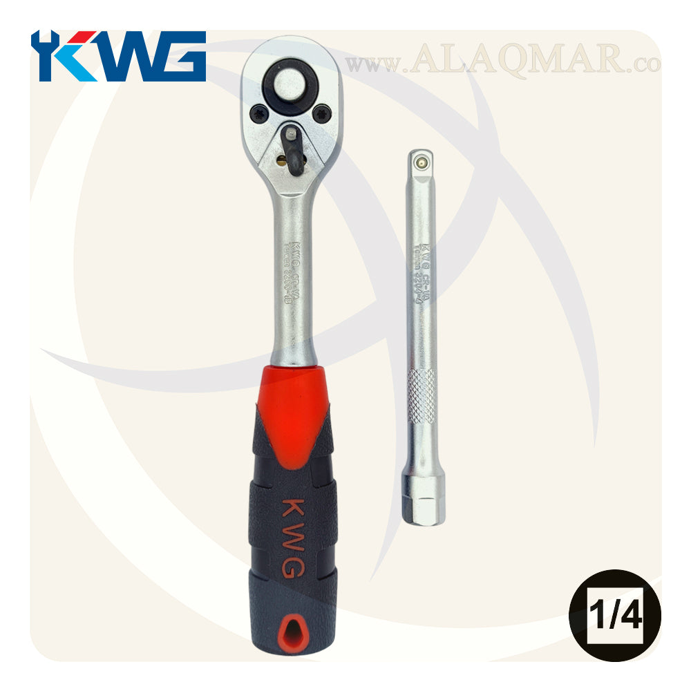 طقم لقم رباط مسدسة مربع 1/4بوصة 25ق شنطة صاج 32025 KWG