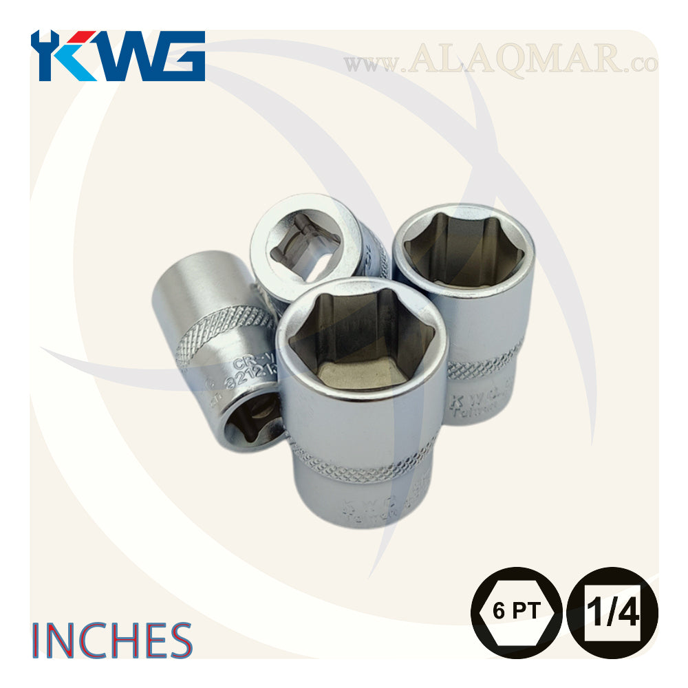 طقم لقم رباط مسدسة بالبوصة مربع 1/4بوصة 25ق شنطة صاج 32025S KWG