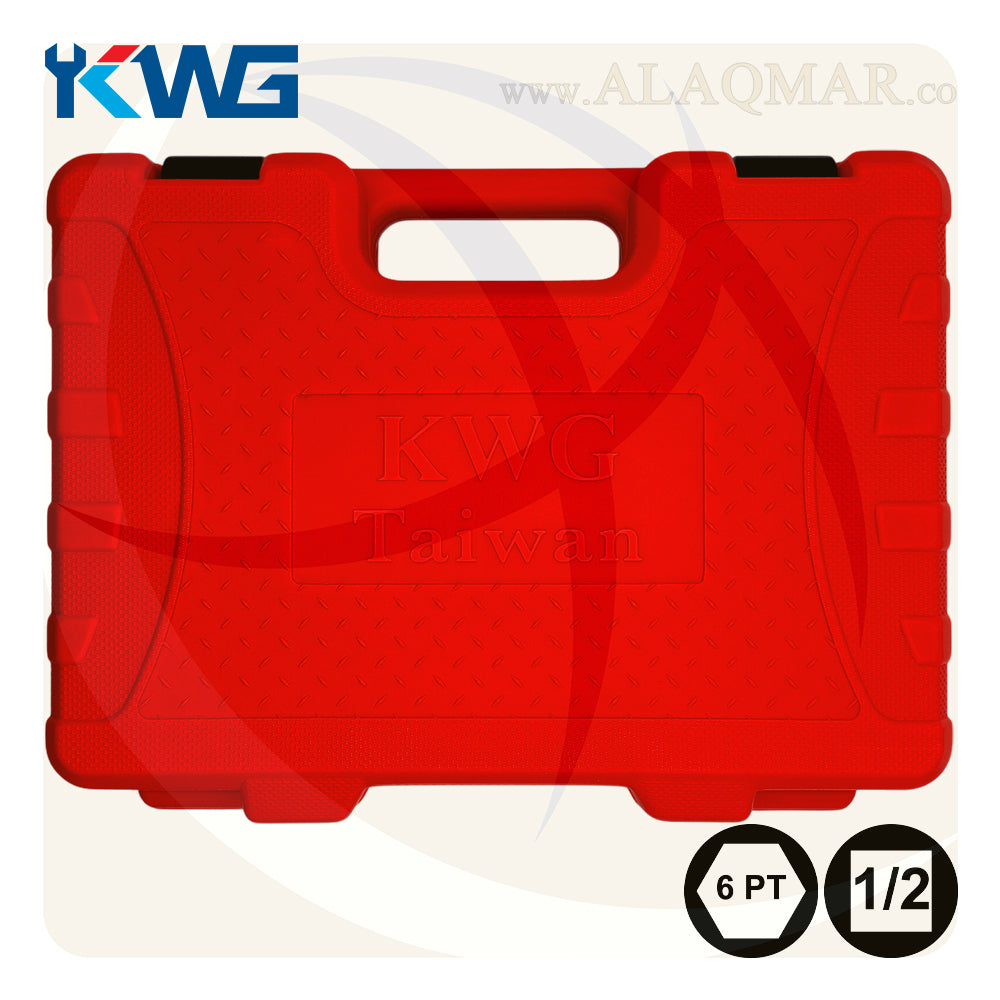 طقم لقم رباط مسدسة مربع 1/2بوصة 25ق شنطة بلاستيك 34025A KWG