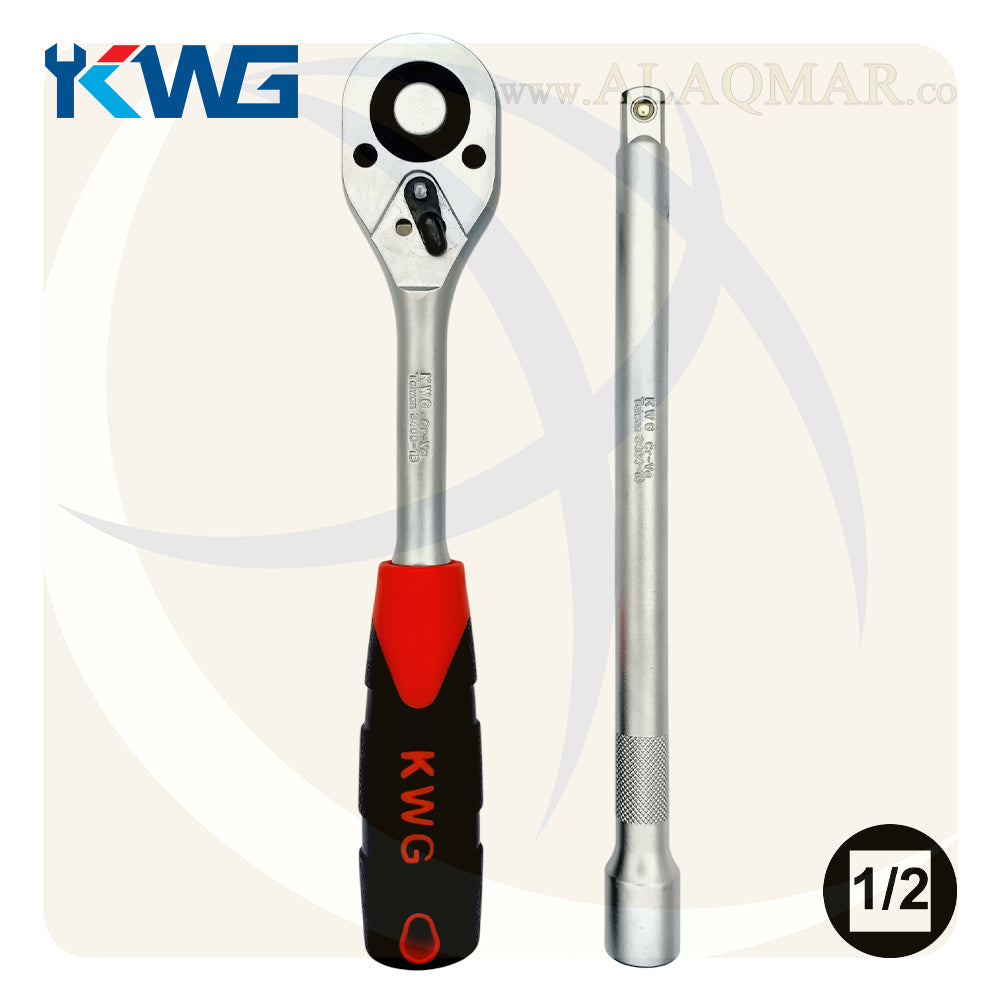 طقم لقم رباط مسدسة مربع 1/2بوصة 25ق شنطة بلاستيك 34025A KWG