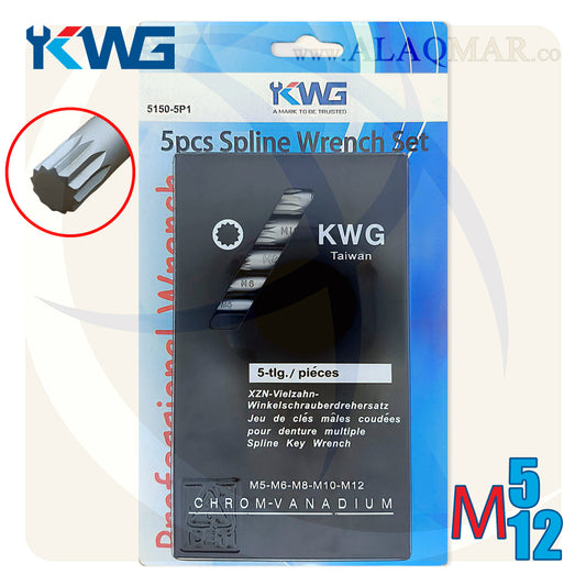 طقم النكي مشرشر 5ق M5-M12 علبة صاج 5150-5P1 KWG