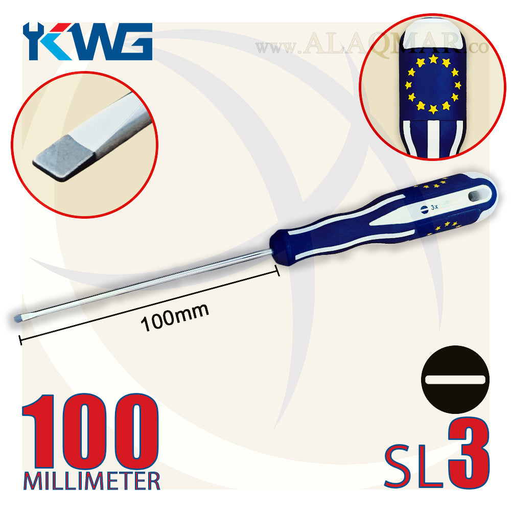 مفك عادة SL3 طول 100ملي سن عدل 520S-3004 KWG