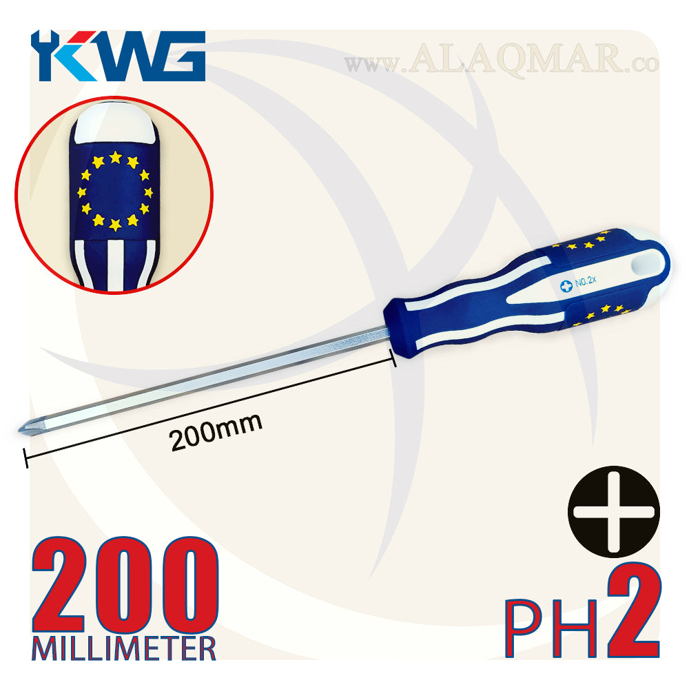 مفك صليبة PH2 طول 200ملي 523H-208H KWG