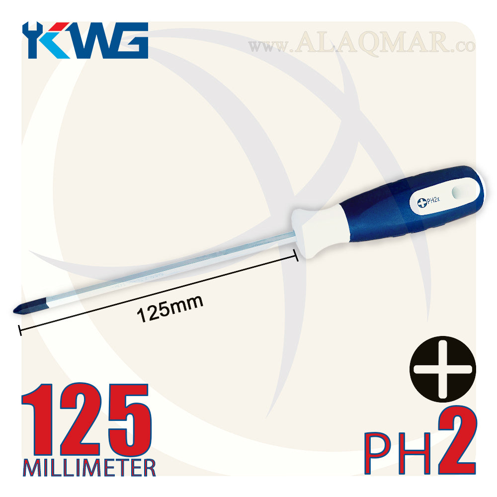 مفك صليبة PH2 طول 125ملي 543H-205H KWG