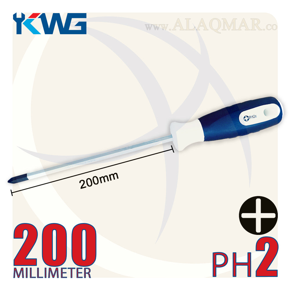 مفك صليبة PH2 طول 200ملي 543H-208H KWG