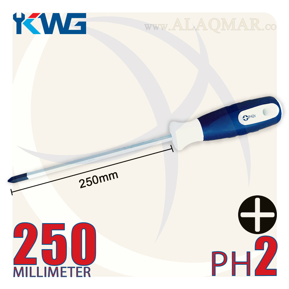 مفك صليبة PH2 طول 250ملي 543H-210H KWG