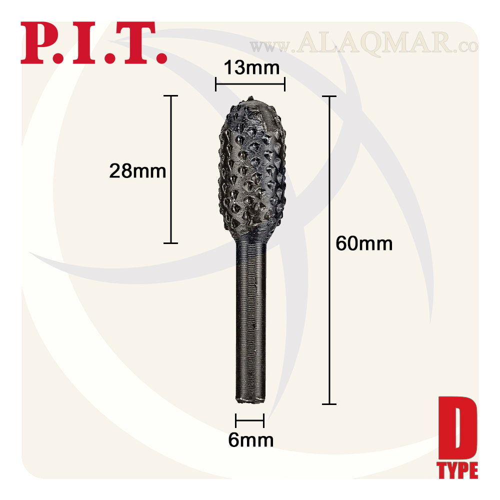 بنط فريزة خشب بيضاوي باكس 6ملي APLS13-013D PIT