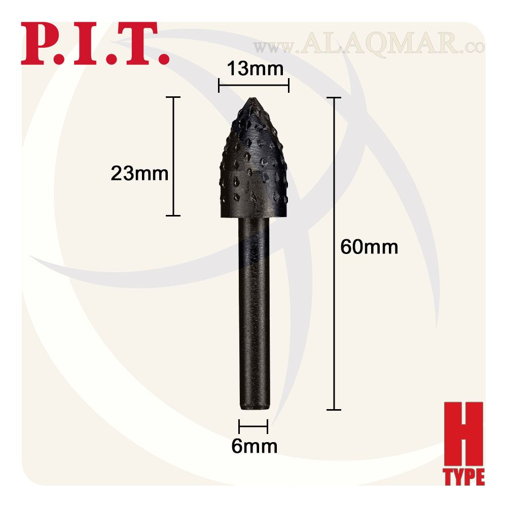 بنط فريزة خشب بيضاوي هرمي باكس 6ملي APLS13-013H PIT
