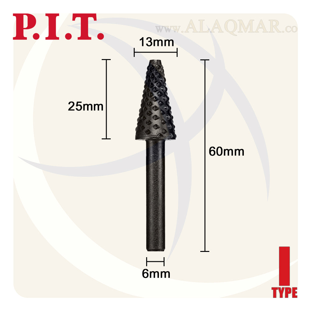 بنط فريزة خشب اسطوانة هرمي باكس 6ملي APLS13-013I PIT