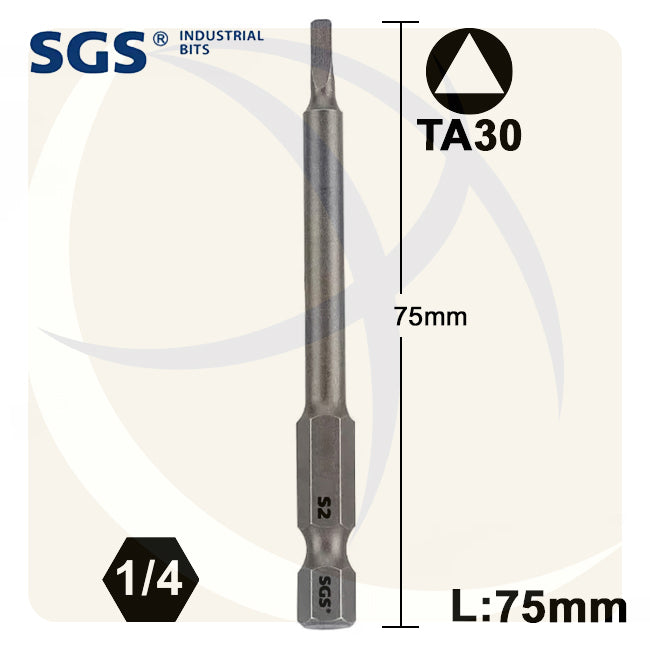 سن مفك مثلث TA30 طول 75ملي S2 SGS6375-TA30 SGS