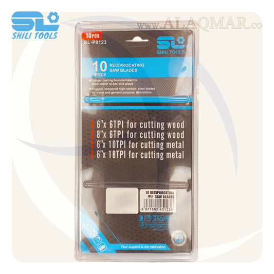 طقم شفرات منشار امامي ترددي خشابي و حدادي 10ق SL-P0123 SHILI