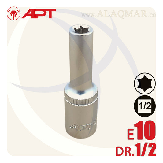 لقمة رباط نجمة توركس نثاية طويلة E10 مربع 1/2بوصة CrV 125010ED APT
