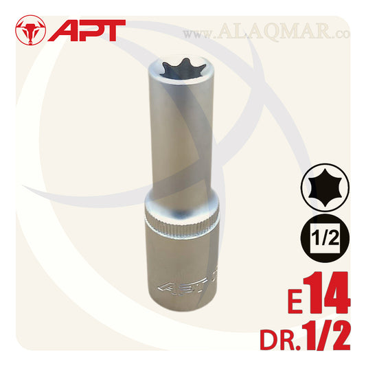 لقمة رباط نجمة توركس نثاية طويلة E14 مربع 1/2بوصة CrV 125014ED APT