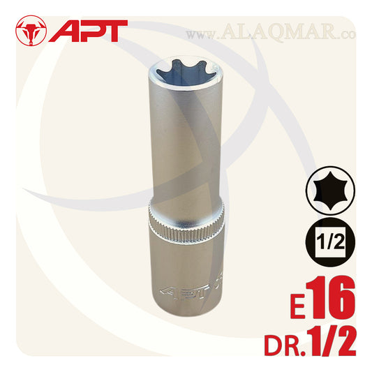 لقمة رباط نجمة توركس نثاية طويلة E16 مربع 1/2بوصة CrV 125016ED APT