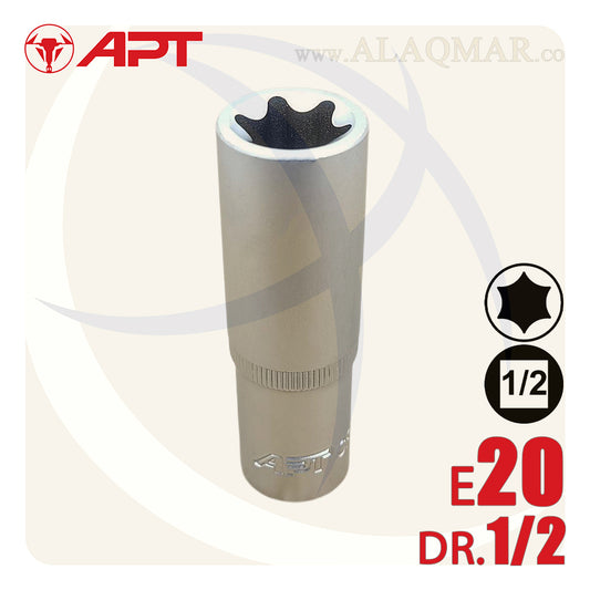 لقمة رباط نجمة توركس نثاية طويلة E20 مربع 1/2بوصة CrV 125020ED APT