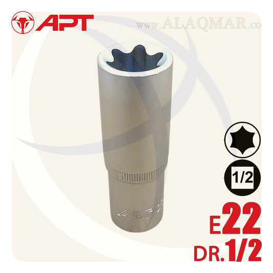لقمة رباط نجمة توركس نثاية طويلة E22 مربع 1/2بوصة CrV 125022ED APT