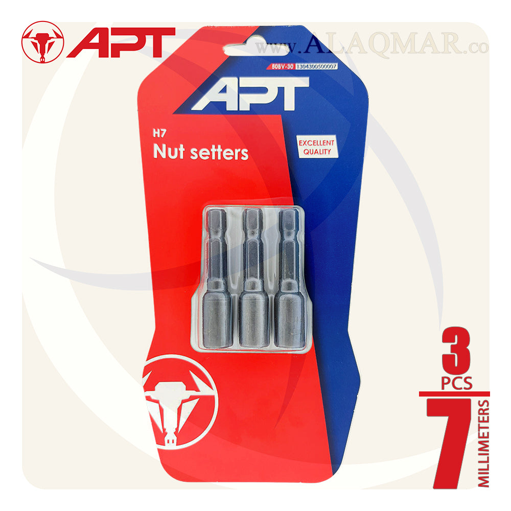 لقم ربط صواميل جمالون ممغنط 7ملي (3قطع) AH13043-7 APT