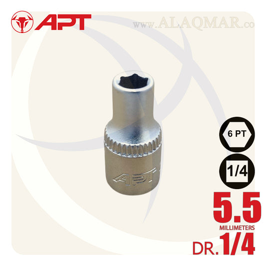 لقمة رباط مسدسة 5.5ملي مربع 1/4بوصة CrV 145055 APT