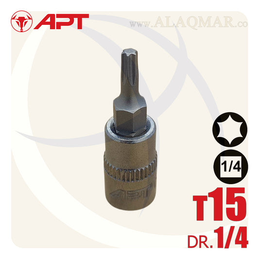لقمة رباط الن نجمة توركس T15 مربع 1/4بوصة CrV 149015T APT
