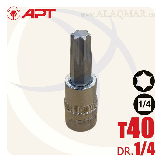 لقمة رباط الن نجمة توركس T40 مربع 1/4بوصة CrV 149040T APT