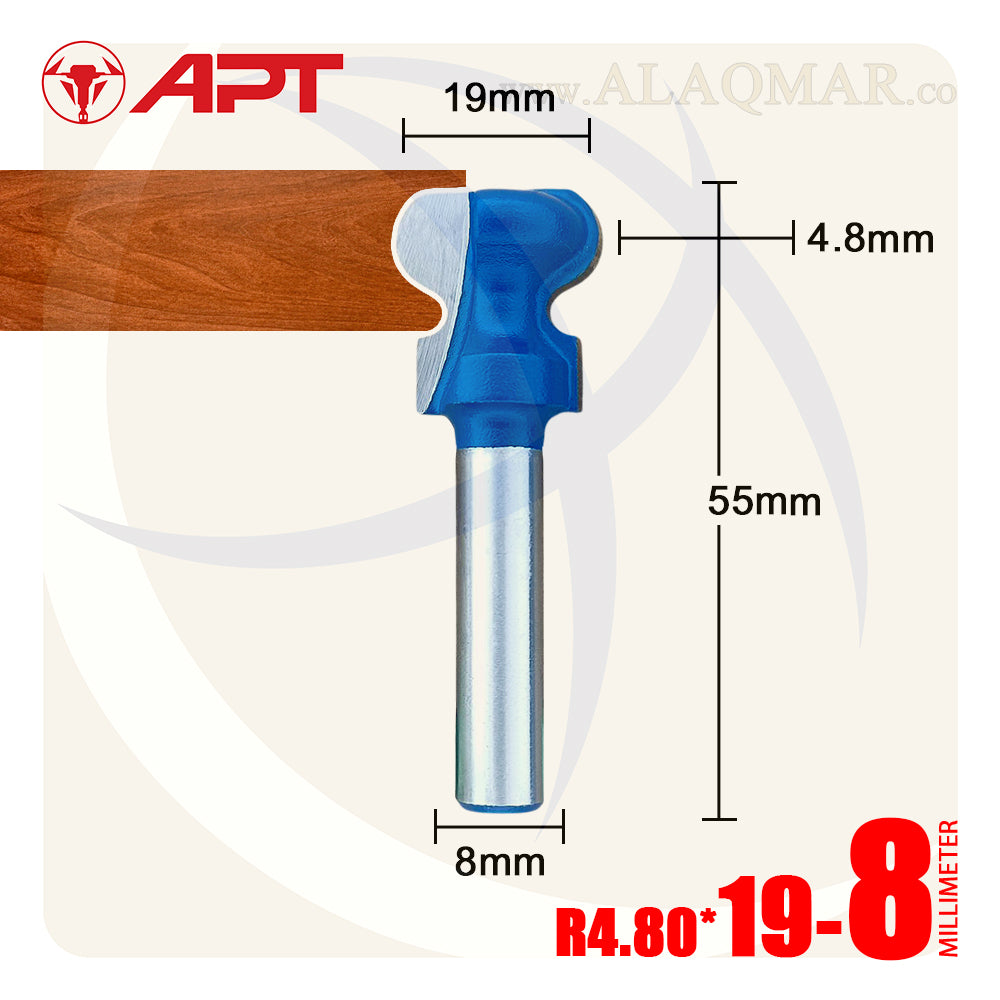 بنطة راوتر عمل مقبض وماسك - قطر 19 مم - كعب 8 مم 955019014008 APT