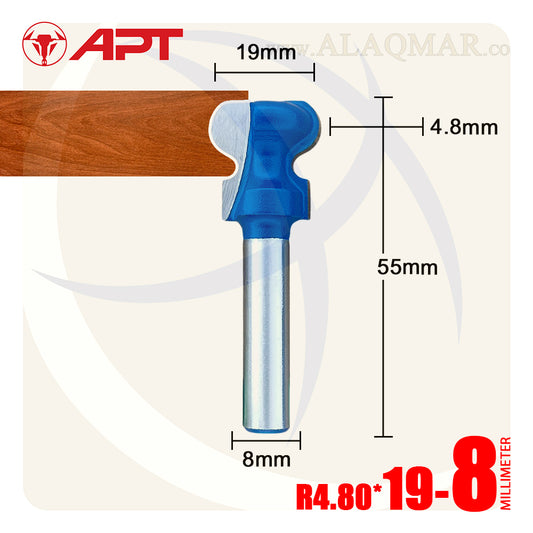 بنطة راوتر عمل مقبض وماسك - قطر 19 مم - كعب 8 مم 955019014008 APT