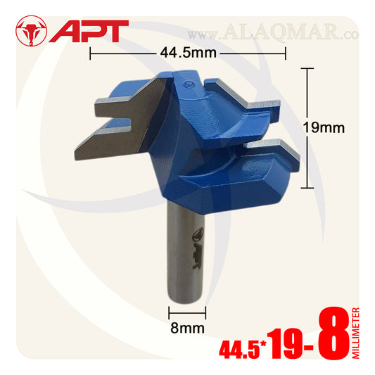 بنطة راوتر تجميع أخشاب قطر 19 مم - كعب 8 مم 45D LOCK MITER 44.5*19 955445019008 APT