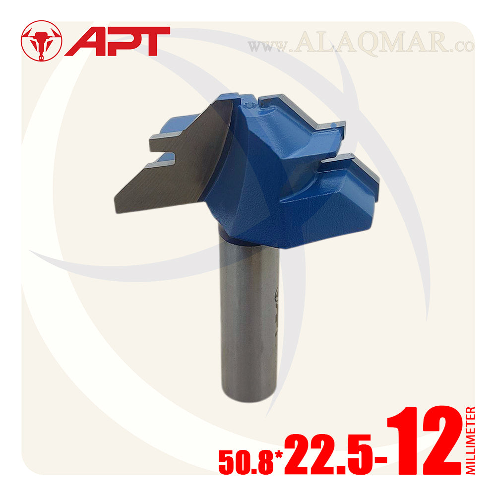 بنطة راوتر تجميع أخشاب قطر 22.5 مم - كعب 12 مم 45D LOCK MITER 50.8*22.5 955508225012 APT