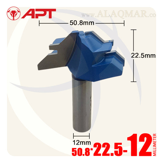 بنطة راوتر تجميع أخشاب قطر 22.5 مم - كعب 12 مم 45D LOCK MITER 50.8*22.5 955508225012 APT