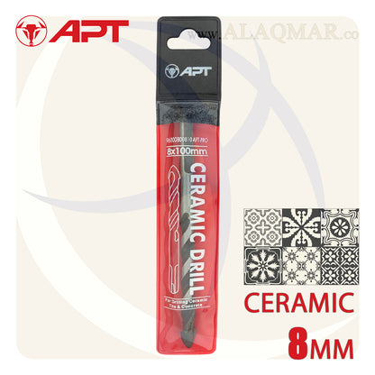 بنط فدية سن مثلث متعدد زجاج و سيراميك و بورسلين 8ملي طول 100ملي 96000800810 APT