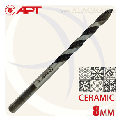 بنط فدية سن مثلث متعدد زجاج و سيراميك و بورسلين 8ملي طول 100ملي 96000800810 APT