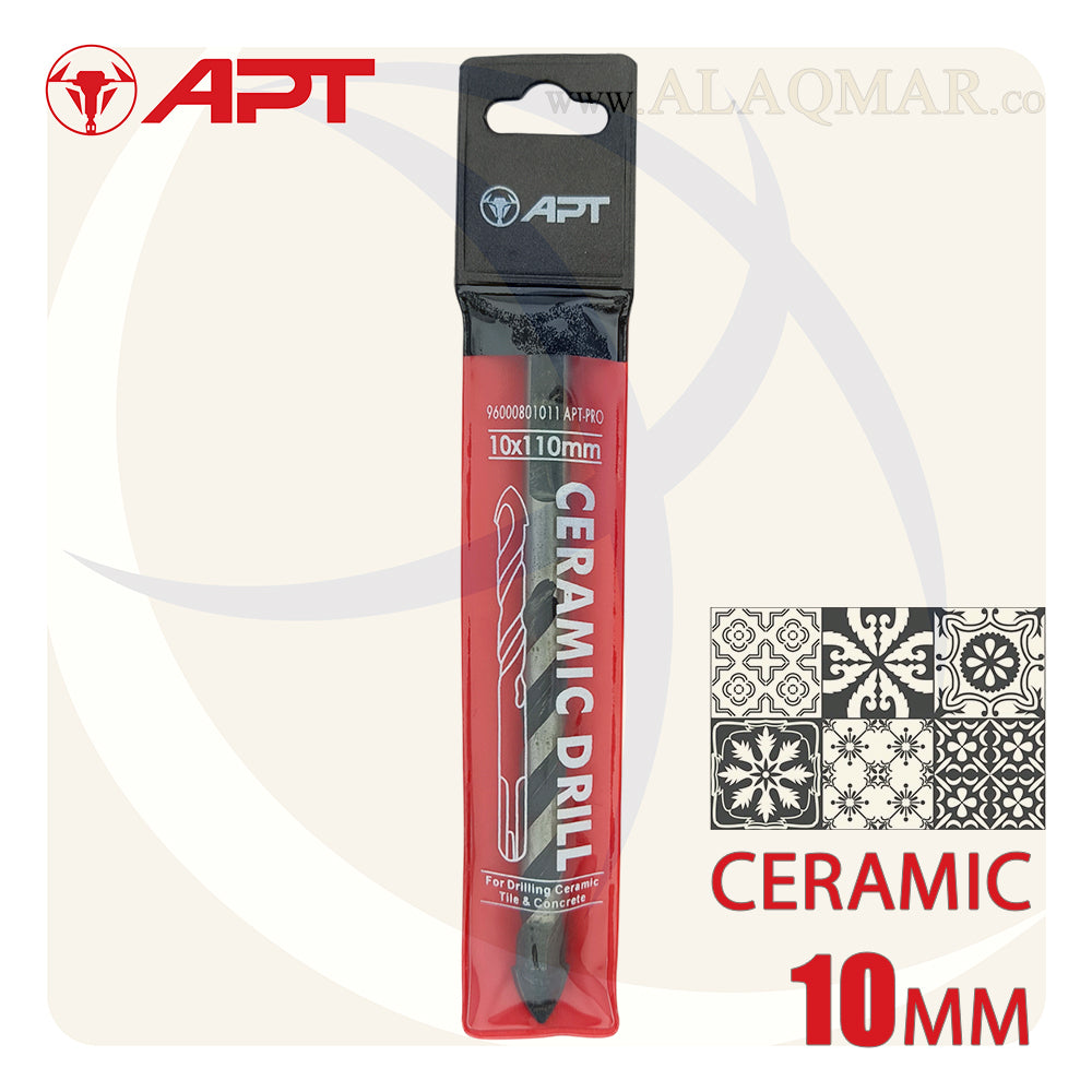 بنط فدية سن مثلث متعدد زجاج و سيراميك و بورسلين 10ملي طول 110ملي 96000801011 APT